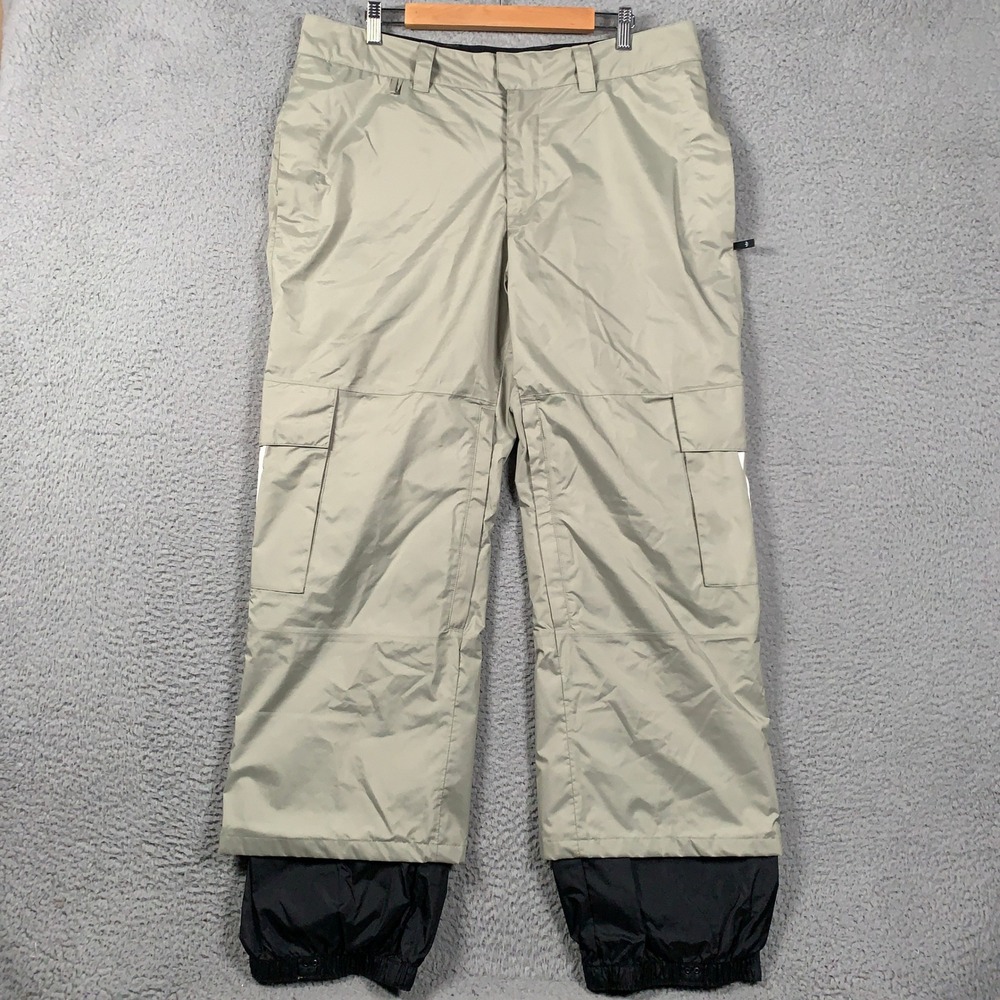Adidas 10K Snowboard Pants Men's Large L Feather Gray Cargo Waterproof FJ7500